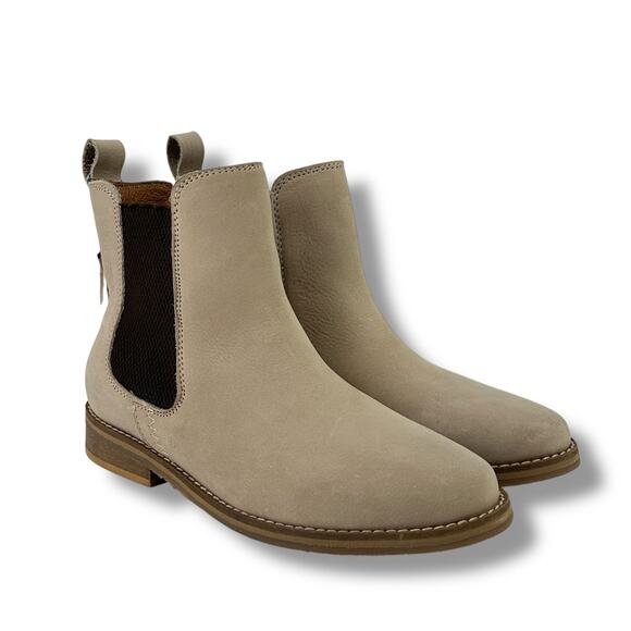 Hari Mari Leather Chelsea Boots Womens Size 6 Sand Pull On - Picture 1 of 10